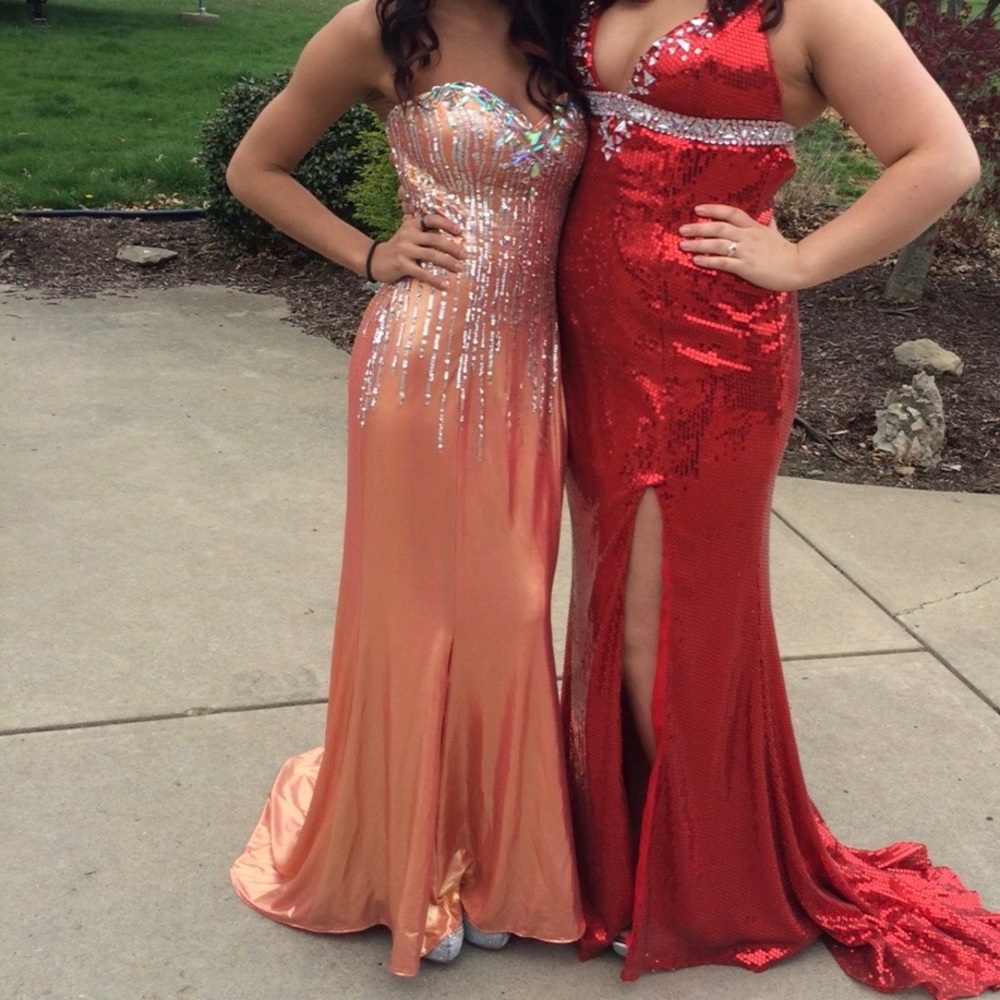 Orange/gold  prom dress